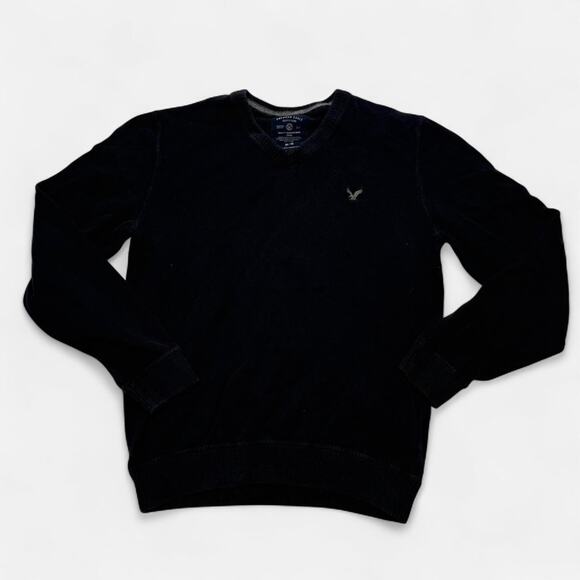 American Eagle Outfitters Other - American Eagle Navy V-Neck Knit Sweater Medium Classic Casual Men’s Layering